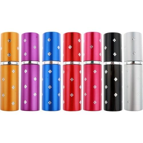 30 pcs/lot 10 ML Press Pump Bottle Glass Liner Portable Cosmetic Toner Vial Diamond Flower Atomizer Empty Perfume Spray Bottle