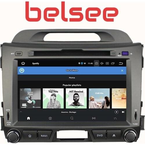 Belsee for Kia Sportage Android 8.0 Car Radio Stereo GPS Navigation with DVD Player Octa Core 4GB Ram WiFi Bluetooth Mirrorlink