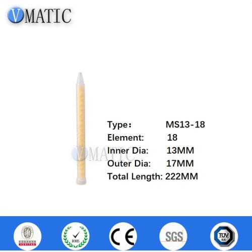 Free Shipping High Precision Large Flow Resin Static Mixer MS13-18 Nozzles Glue Spray Epoxy Mixing Nozzle