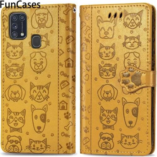Cases Girly For estuche Samsung Note 10 Lite Cute Pet sFor Samsung Galaxy ajax A81 M31 Note 10 Pro PU Leather Wallet Case Estojo