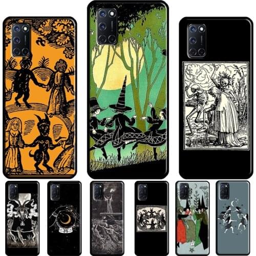 Witches Circle Dance Case For OPPO Reno 2 Z 4 Pro F5 F7 A52 A72 A1K A5S A15 A83 A91 A31 A53 A5 A9 2020 Cover