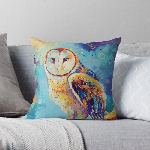 Barn Owl Throw Pillow 100% Cotton Decor Pillow Case Home Cushion Cover 45*45cm
