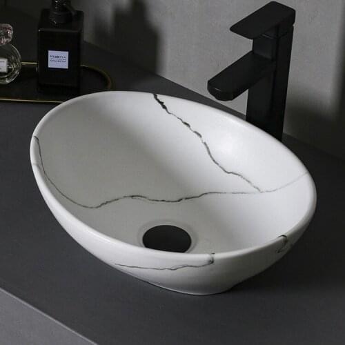 Bathroom Artistic Basin Household High Temperature Ceramic Sink Hand Made Washing Basin Bowl For Hotel Club KTV AB282
