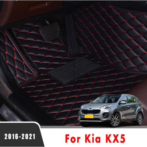 Carpets For Kia KX5 2019 2018 2017 2016 Leather Car Floor Mats Custom Auto Styling Foot Pads Car Accessories Interior Covers
