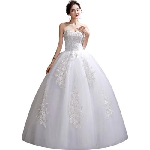 LAMYA 2020 New Bridal Wedding Dress Immortal Dreamy Strapless Bra Simple Luxury Bridal Gown Bride Strapless Plus Size