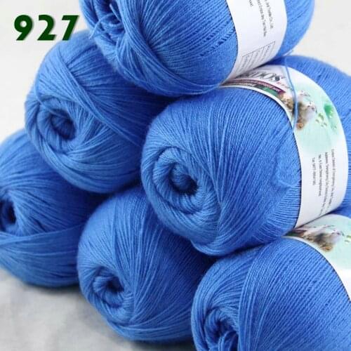 Lot of 6 Skeins Fine Lace Soft Wool Acrylic Cashmere Yarn Knittin Bramble Berry Sky blue 238-927-6