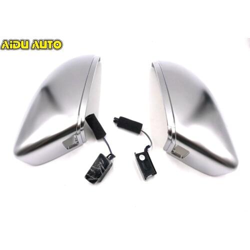 Matt Chrome Silver Mirror Case Covers & Side Assist Light FOR VW PASSAT B7 CC 35D 949 145 / 6 35D949145 / 6