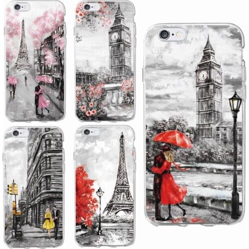 Fashion London Paris New york Lover Autumn Maple Soft Clear Phone Case For iPhone 12 11 Pro Max 6 6S 7 7Plus 5 8 8Plus X XS Max