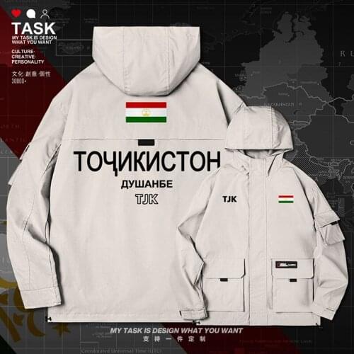 Tajikistan Tajik TJ men jacket hooded nation flag jackets for men streetwear trench coat men printed mens new autumn clothes