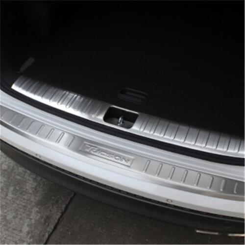 For Hyundai Tucson 2015-2018 stainless steel car Rear Bumper Protector Sill Trunk Rear guard Tread Plate Car Styling