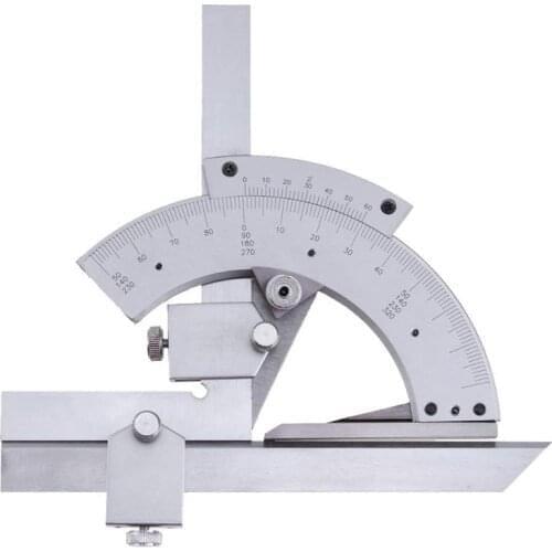 Stainless Protractor 0-320 Degrees Precision Angle Ruler Measuring Finder Ruler Adjustable Vernier Protractor Measuring Ruler