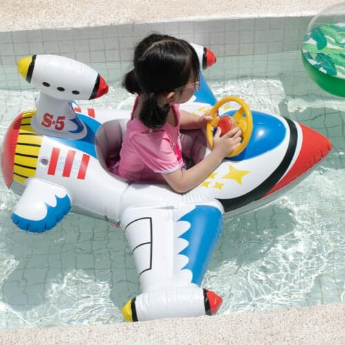 New Flight Shape Steering Wheel Pool Float Safety Swimming Rings Inflatable Swim Float Seat Raft Water Fun Pool Toys for Kids