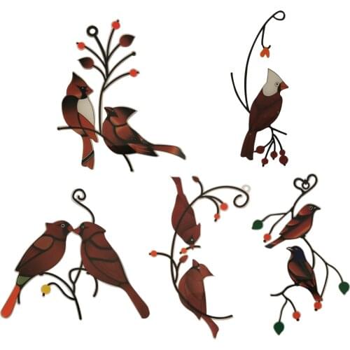 New Window Hanging Bird Ornament Stained Glass Home Wall Decora For Outdoor Garden Memorial Handicrafts Gift For Good Luck