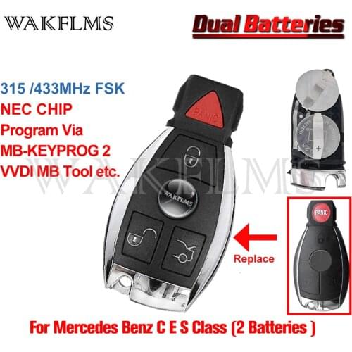 Upgraded For Mercedes Benz A B C Class W204 W203 W205 Vito C200 W163 A200 2000+ 315/433MHz BGA & NEC Smart Remote Key Card
