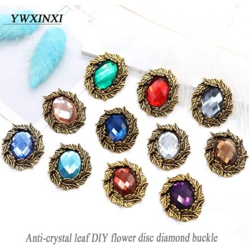 Hot 10 pcs/set gorgeous diamond Alloy jewelry Accessories Flat Back handmade Flower Crystal Base Settings Wholesale Fitting