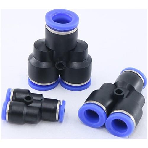 Pneumatic blue connector Y type three-way three-way quick connector PY-6 PY-4 PY-8 PY-10 PY-12 pneumatic components