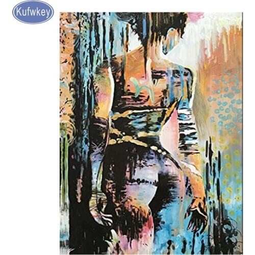 Full cross stitch embroidery diamond DIY 5D Diamond Painting 3d Cross Stitch kits Needlework Full Rhinestones Abstract a woman