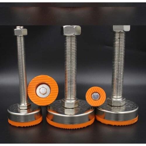 M10/12/14/16/18/20 Dia Threaded Adjustable Furniture Glide Leveling Feet Pad 40mm/50mm/60mm Furniture Legs Feet Glide Pack of 2