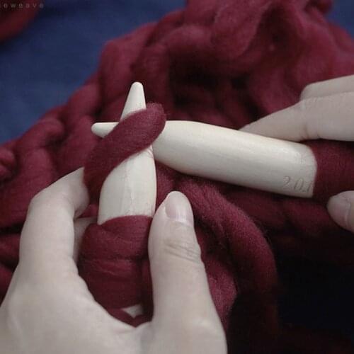 15/20/25mm Circular Wood Knitting Needles with Plastic Tube Sweater Crochet Hook