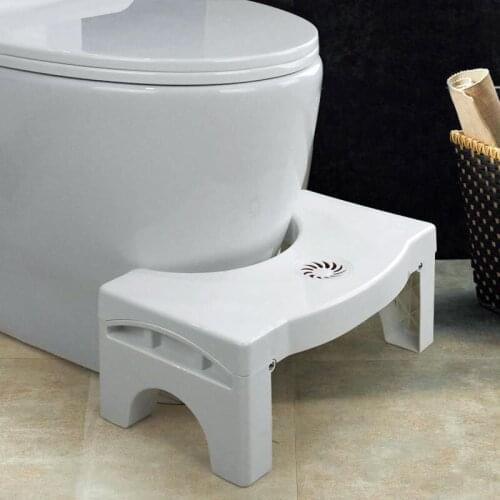Toilet Step Stool Bathroom Toilet Folding Foot Stool Kids Adults Non-Slip Compact Squatting Stool