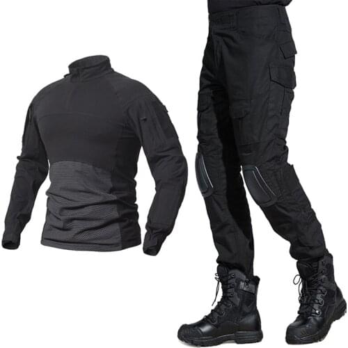 Tactical Combat Shirt Camouflage Hunting Fishing Outdoor Military Uniform Army Clothing Tops Airsoft Multicam Shirts Pants Knee