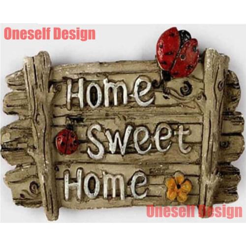 Top popular 5d diamond painting full home sweet rhinestone pictures beaded embroidery christmas decorations for decoration home