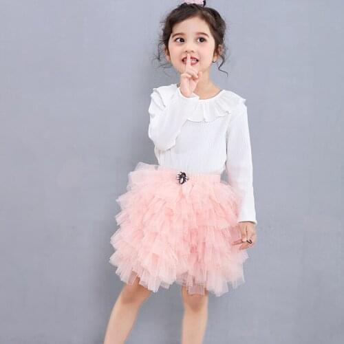 New Summer Baby Girls Tutu Skirt Fluffy Kids Pettiskirt Children Ballet Skirts Princess Lace Tulle Party Dance Clothes