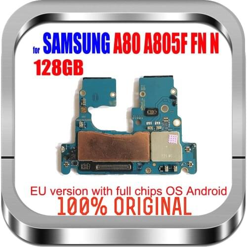 100% Original MB For Samsung Galaxy A80 A805F A805DS Unlocked Motherboard EU Version Logic Circuit Motherboard Plate With Chips