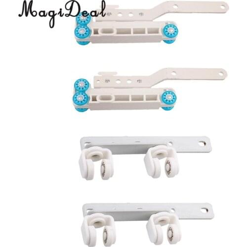 MagiDeal 2Pcs Curtain Carriers Blind Track Gliders Rail Rollers Runner Sliding Wheels