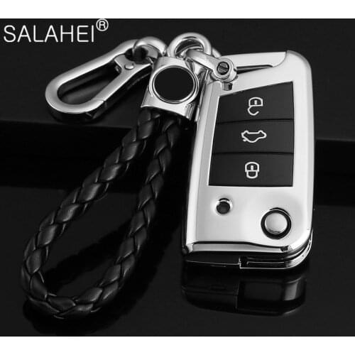 2021 New Fashion Zinc Alloy TPU Car Key Case Cover Protect For Volkswagen VW Jetta Golf Polo Passat Tiguan Golf 8 Mk8 2020 Skoda