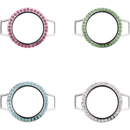 5pcs/lot Floating Living Memory Glass 25mm Locket for PU Leather single or Double Wrap Bracelets Floating Charms Women Jewelry