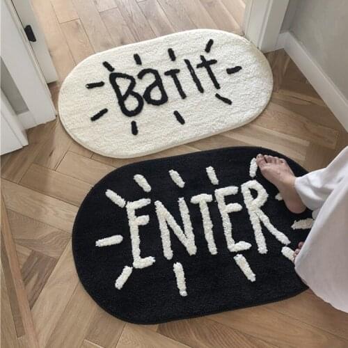 60x40cm Cartoon Styling Letter Design Non-Slip Foot Mat Hallway Porch Area Rug Home Livingroom Door Mats Suck Water Bath Carpet