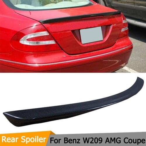 Car Styling Carbon Fiber Rear Spoiler Trunk Lip Wing For Mercedes-Benz CLK Class W209 AMG 2003-2009