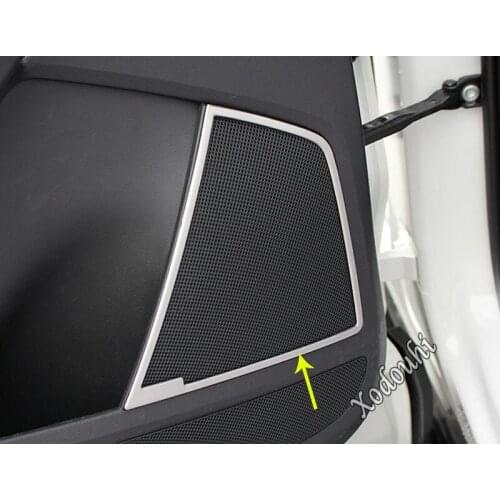 Car Sticker Cover Styling Detector Door Inside Up Audio Speak Sound Ring Circle Trim For Skoda Kodiaq 2017 2018 2019 2020