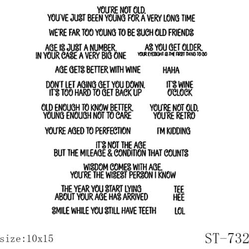 AZSG Young Heart/Positive/Hopeful Clear Stamps For DIY Scrapbooking Decorative Card making Craft Fun Decoration Supplies 10*15cm