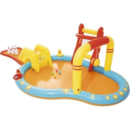 Bestway 53068 Waterpark Slide Bowling Quirky Inflatable Pool