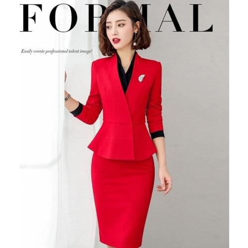 Spring Autumn Business Suits,Women Slim Fit Formal Skirt Suits,Office Lady Suit Set,Korean Version Interview Formal Clothes,F20
