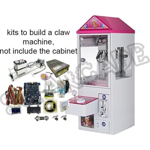 Child Mini Claw Crane Machine DIY Kit 25.7CM For arcade Crane Game PCB Slot Game Board coin acceptor, buttons, harness ,claw etC