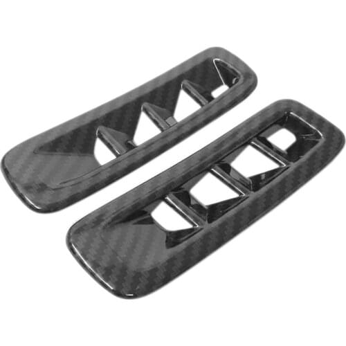 For MAZDA CX-5 CX5 2017-2020 Carbon Fiber Pattern Car Window Side Air Condition Vent Outlet Frame Cover Sticker Trim