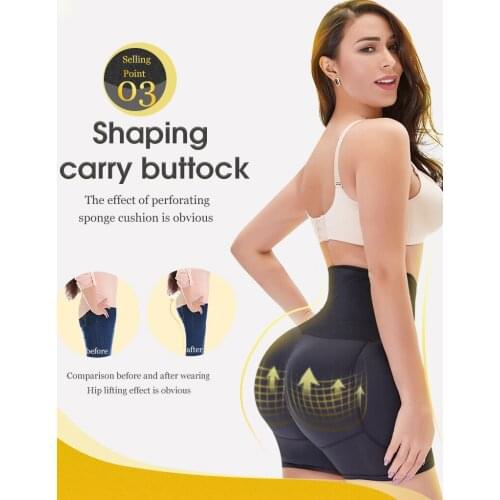 MCLAOSI European and American women hot selling polyester plus three-breasted high-waisted buttock belly shaping underwear