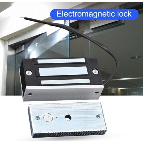 AD-60B Magnetic Lock Single Door Durable 60kg/100lbs Aluminum Alloy 12V Practical Silver Color Electromagnetic Lock