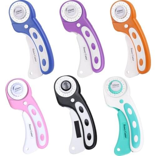 Dailylike Multicolor 45mm Rotary Cutter Cloth Cutting Tool Cloth Craft Fabric Round Blade Knife DIY Patchwork Sewing Quilting