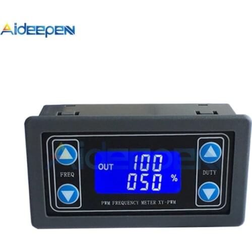 1Hz-150KHz PWM Pulse Frequency Duty Cycle Adjustable Module Square Wave Rectangular Wave Signal Generator LCD Display