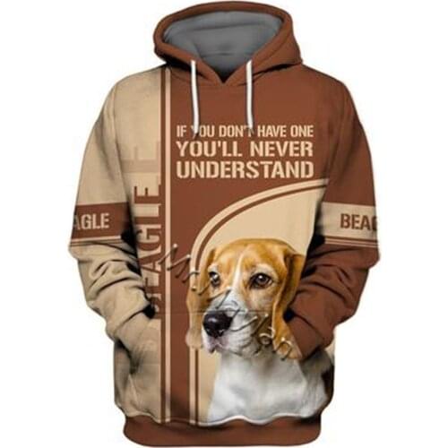 Unisex 3D Funny Graphic Hoodie Beagle Sweatshirt Animal Hoody Men/Women Casual Harajuku Street Sweatshirt Zip Hooded Pullover 14