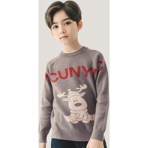 3 5 7 8 10 12 14 Years Boys Sweater Children Long Sleeve Soft Cotton Warm Pullovers Kids Thermal Knitwear Tops Autumn Winter