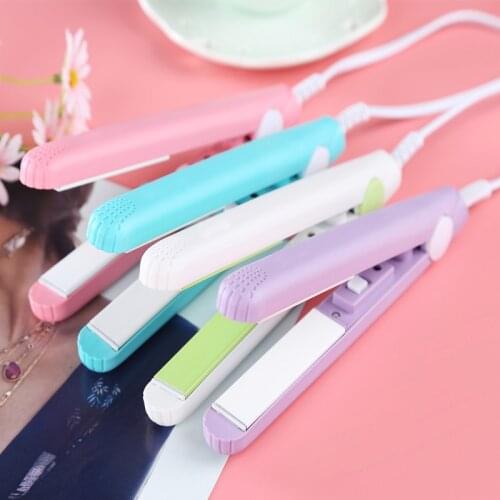 2021 New Curling Iron Mini Hair straightener Iron Ceramic Straightening Styling Tools Hair Curler Flat Iron Beard straightener