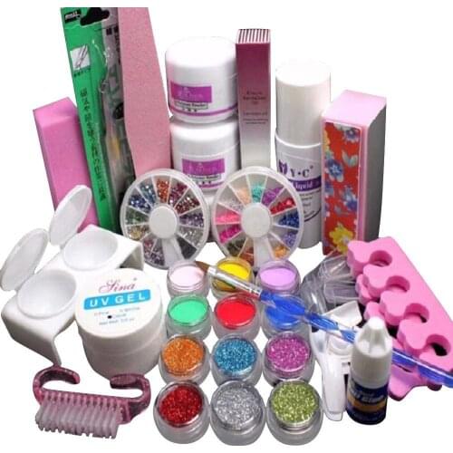 Professional Acrylic Nail Art Kit Manicure Set Nail Glitter Powder Decoration Acrylic Nail Art Tool Kit For Beginners