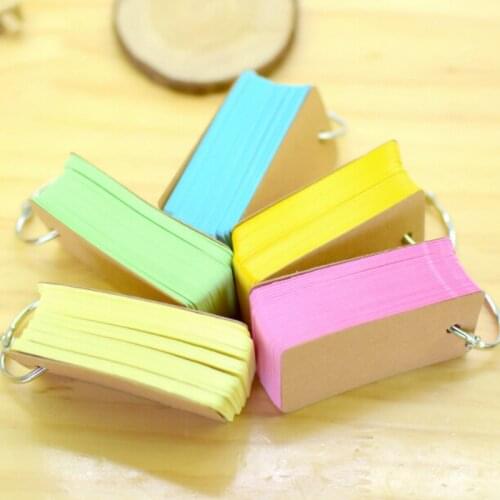 Factory direct Korean stationery lovable small fresh and pure color notepaper creative ring button message paper student supplie