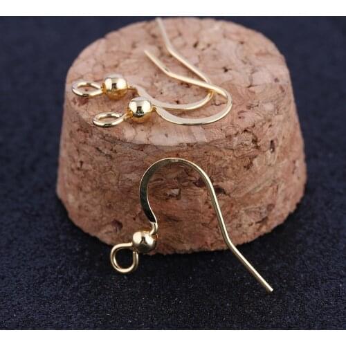 Reidgaller 30pcs stainless steel gold plated earring clasp hooks diy jewely making accessories 16x20mm