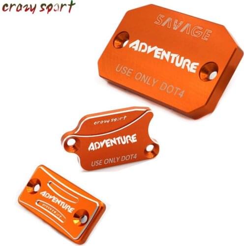 Front Rear Brake Clutch Fluid Reservoir Cover For KTM 990 Adventure R 2007-2013 12 10 11 09 Master Cylinder Cap Motocycle CNC